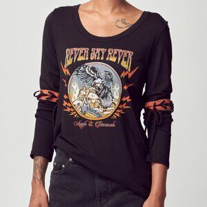 Women's Vintage Bling Angels & Diamonds Long Sleeve Top